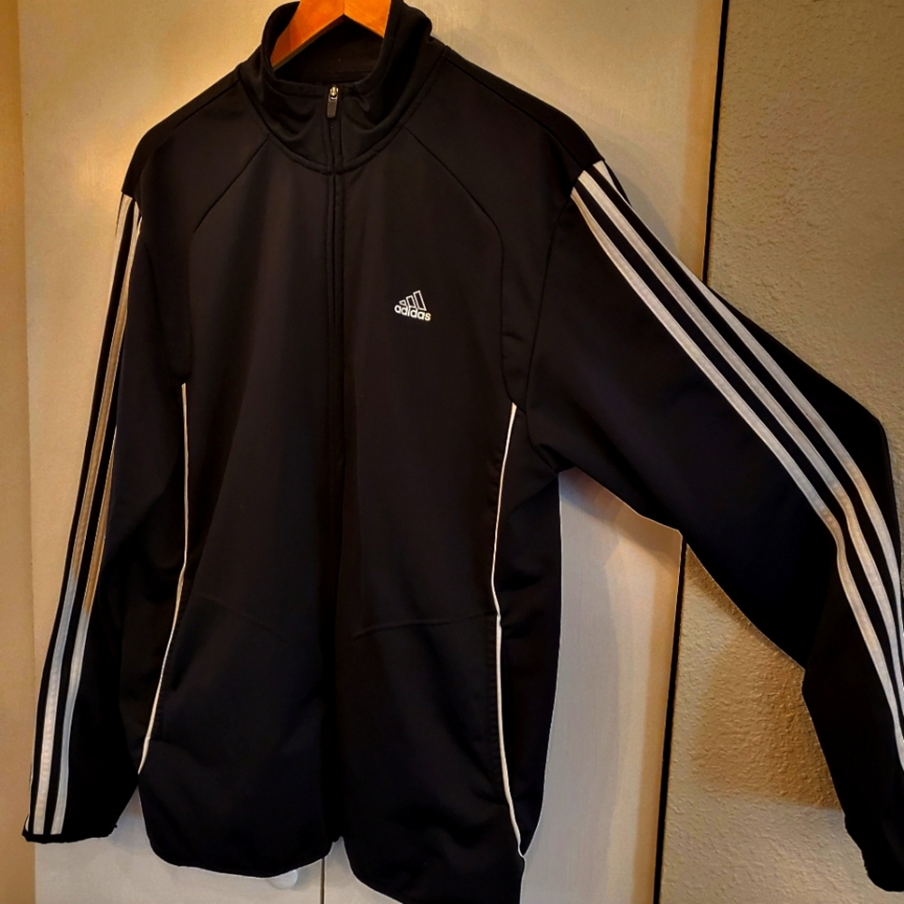 Adidas zip-up, men's L